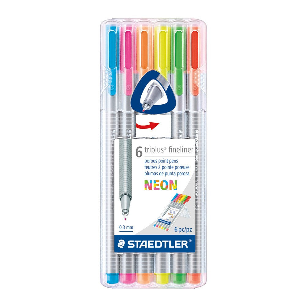 Staedtler Triplus Fineliner, Neon (6 Pack)