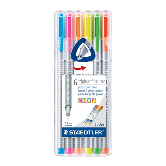 Staedtler Triplus Fineliner, Neon (6 Pack)